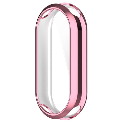 For Xiaomi Mi Band 8 / 9 Ceramic / 10 Ceramic Full Coverage TPU Electroplating Watch Protective Cover(Pink) - Watch Cases by buy2fix | Online Shopping UK | buy2fix