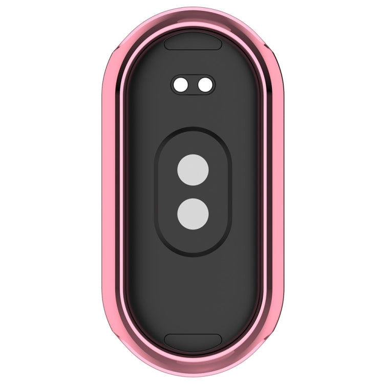 For Xiaomi Mi Band 8 / 9 Ceramic / 10 Ceramic Full Coverage TPU Electroplating Watch Protective Cover(Pink) - Watch Cases by buy2fix | Online Shopping UK | buy2fix