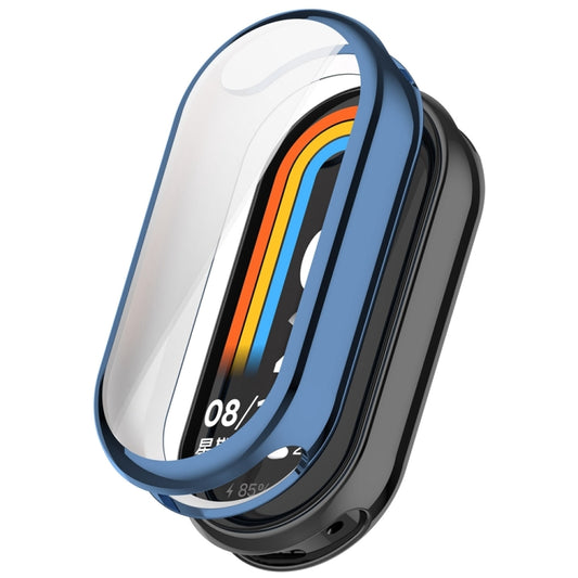 For Xiaomi Mi Band 8 / 9 Ceramic / 10 Ceramic Full Coverage TPU Electroplating Watch Protective Cover(Blue) - Watch Cases by buy2fix | Online Shopping UK | buy2fix