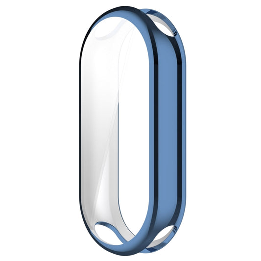 For Xiaomi Mi Band 8 / 9 Ceramic / 10 Ceramic Full Coverage TPU Electroplating Watch Protective Cover(Blue) - Watch Cases by buy2fix | Online Shopping UK | buy2fix