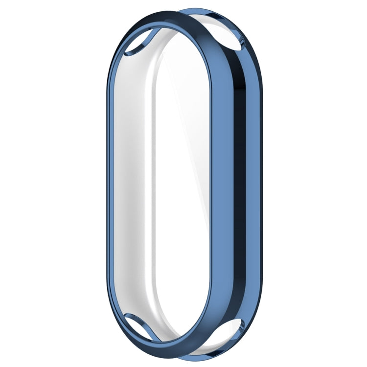 For Xiaomi Mi Band 8 / 9 Ceramic / 10 Ceramic Full Coverage TPU Electroplating Watch Protective Cover(Blue) - Watch Cases by buy2fix | Online Shopping UK | buy2fix