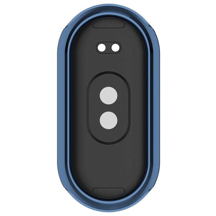 For Xiaomi Mi Band 8 / 9 Ceramic / 10 Ceramic Full Coverage TPU Electroplating Watch Protective Cover(Blue) - Watch Cases by buy2fix | Online Shopping UK | buy2fix