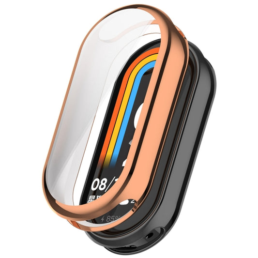For Xiaomi Mi Band 8 / 9 Ceramic / 10 Ceramic Full Coverage TPU Electroplating Watch Protective Cover(Rose Gold) - Watch Cases by buy2fix | Online Shopping UK | buy2fix