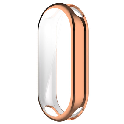 For Xiaomi Mi Band 8 / 9 Ceramic / 10 Ceramic Full Coverage TPU Electroplating Watch Protective Cover(Rose Gold) - Watch Cases by buy2fix | Online Shopping UK | buy2fix