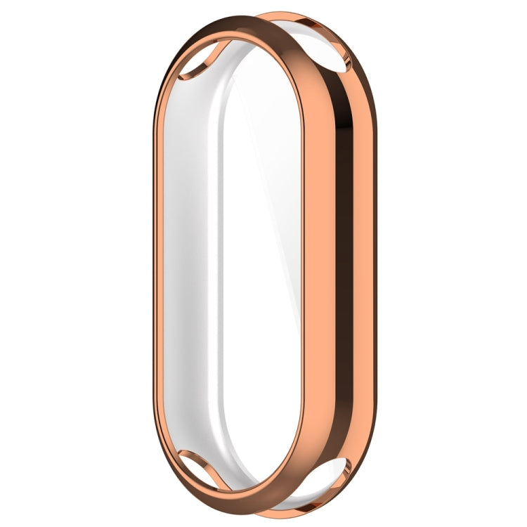For Xiaomi Mi Band 8 / 9 Ceramic / 10 Ceramic Full Coverage TPU Electroplating Watch Protective Cover(Rose Gold) - Watch Cases by buy2fix | Online Shopping UK | buy2fix