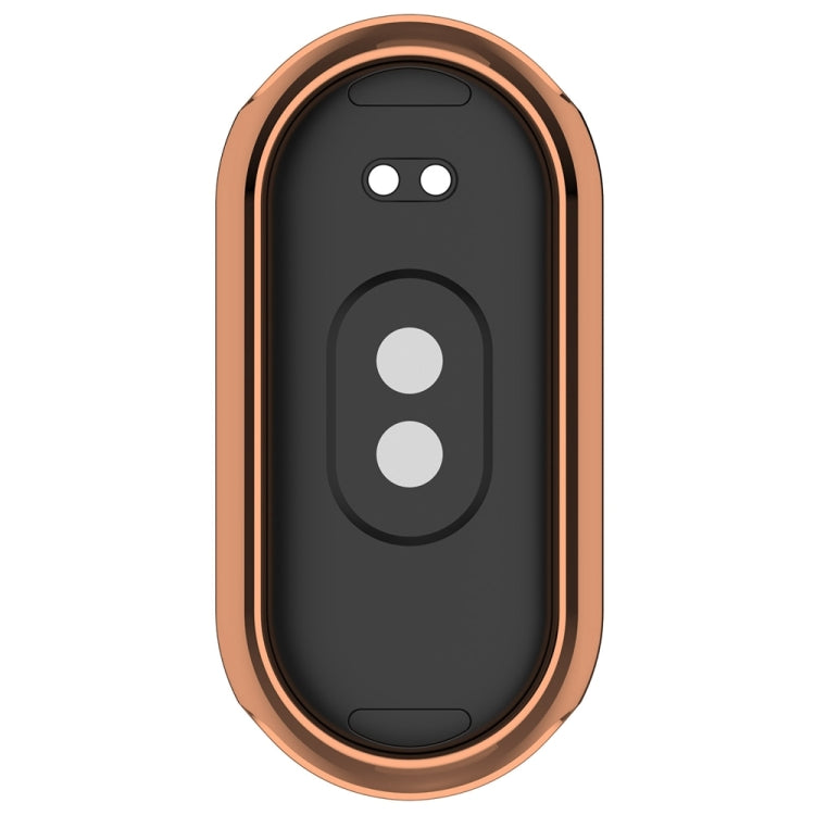 For Xiaomi Mi Band 8 / 9 Ceramic / 10 Ceramic Full Coverage TPU Electroplating Watch Protective Cover(Rose Gold) - Watch Cases by buy2fix | Online Shopping UK | buy2fix