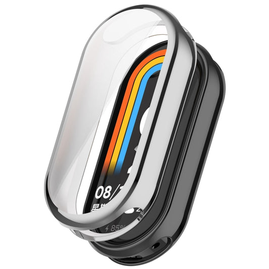 For Xiaomi Mi Band 8 / 9 Ceramic / 10 Ceramic Full Coverage TPU Electroplating Watch Protective Cover(Silver) - Watch Cases by buy2fix | Online Shopping UK | buy2fix