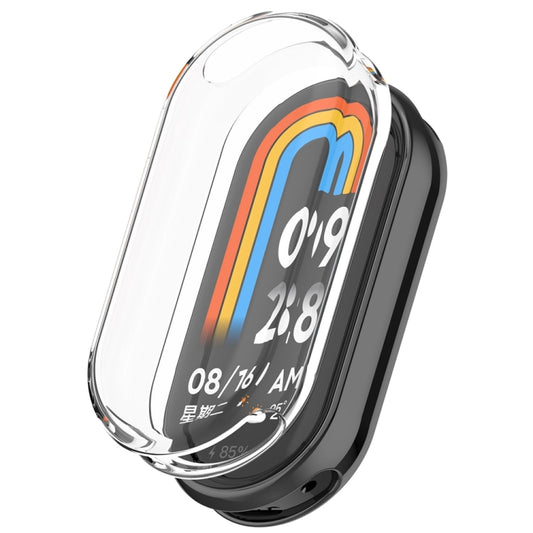 For Xiaomi Mi Band 8 / 9 Ceramic / 10 Ceramic Full Coverage TPU Electroplating Watch Protective Cover(Transparent) - Watch Cases by buy2fix | Online Shopping UK | buy2fix
