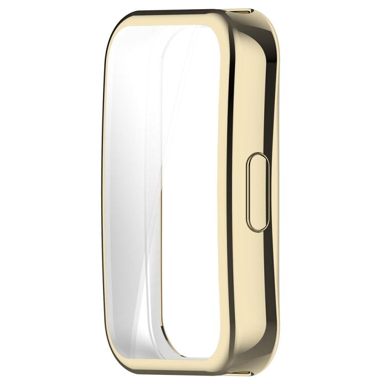 For Huawei Band 10 / 9 / 8 Full Coverage TPU Electroplating Watch Protective Case(Light Gold) by buy2fix