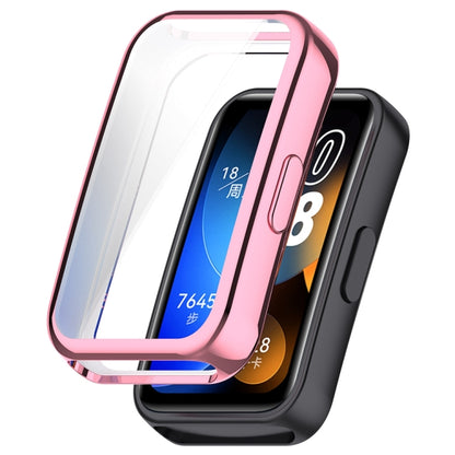 For Huawei Band 10 / 9 / 8 Full Coverage TPU Electroplating Watch Protective Case(Pink) by buy2fix