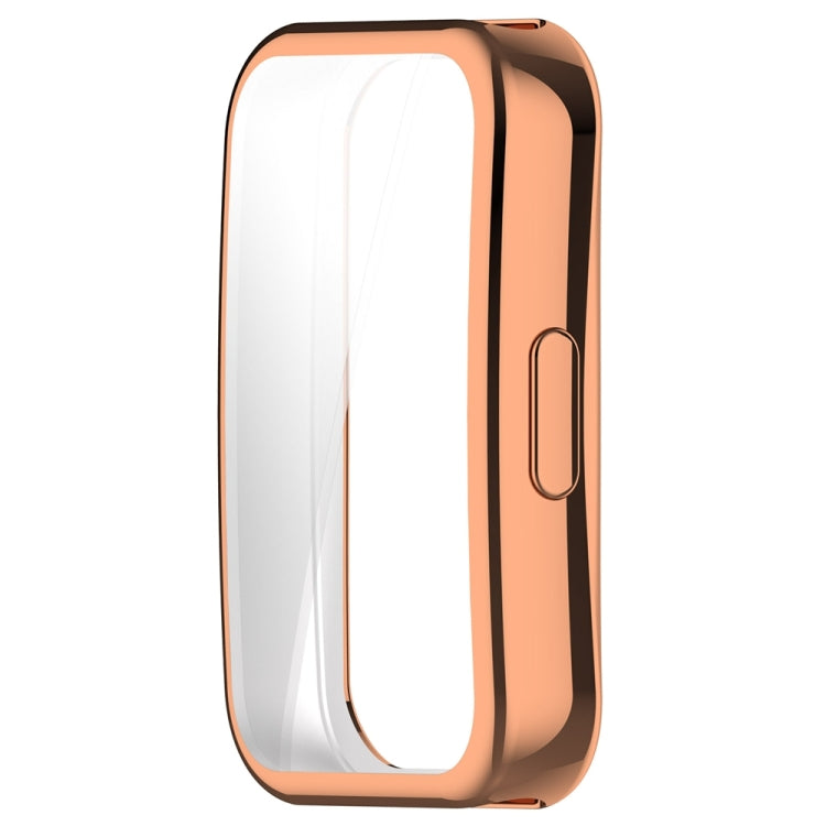 For Huawei Band 10 / 9 / 8 Full Coverage TPU Electroplating Watch Protective Case(Rose Gold) by buy2fix