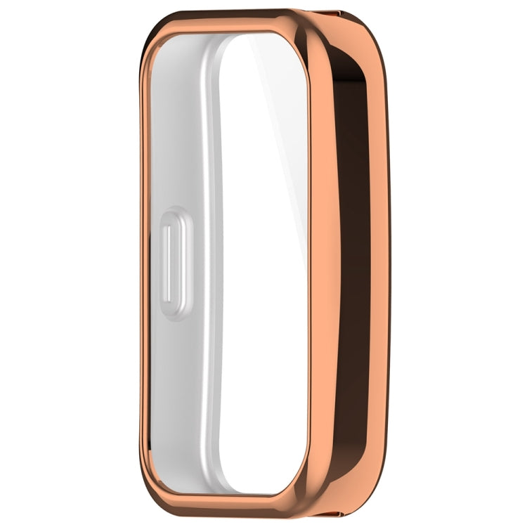 For Huawei Band 10 / 9 / 8 Full Coverage TPU Electroplating Watch Protective Case(Rose Gold) by buy2fix
