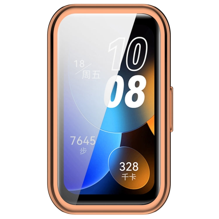 For Huawei Band 10 / 9 / 8 Full Coverage TPU Electroplating Watch Protective Case(Rose Gold) by buy2fix