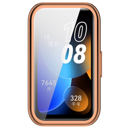 For Huawei Band 10 / 9 / 8 Full Coverage TPU Electroplating Watch Protective Case(Rose Gold) by buy2fix