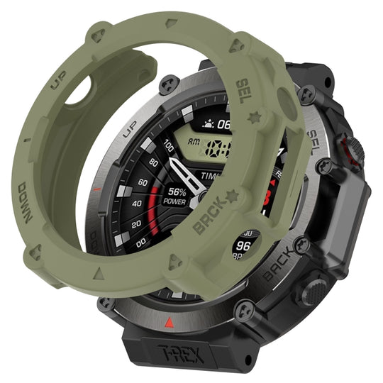 For Amazfit T-Rex Ultra Armor Hollow Watch Protective Case(Green)