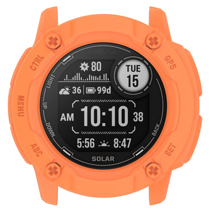 For Garmin Instinct 2X Armor Hollow Watch Protective Case(Orange) - Watch Cases by buy2fix | Online Shopping UK | buy2fix