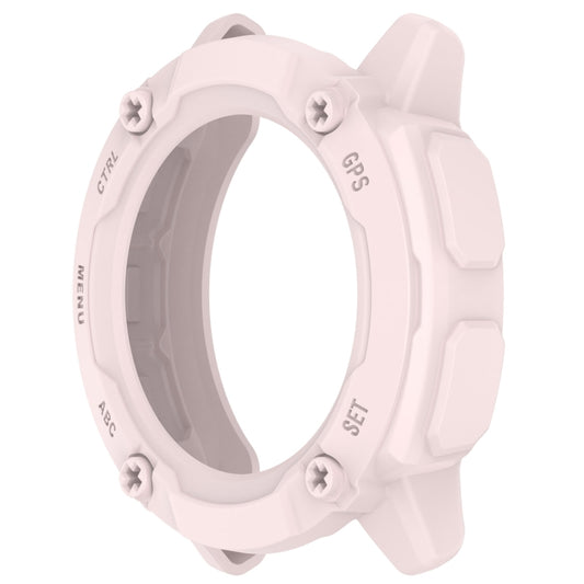 For Garmin Instinct 2X Armor Hollow Watch Protective Case(Light Pink) - Watch Cases by buy2fix | Online Shopping UK | buy2fix