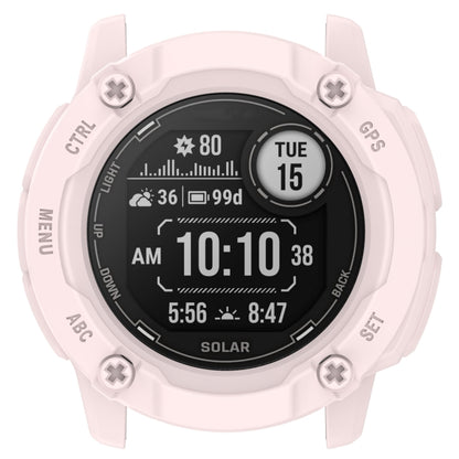 For Garmin Instinct 2X Armor Hollow Watch Protective Case(Light Pink) - Watch Cases by buy2fix | Online Shopping UK | buy2fix