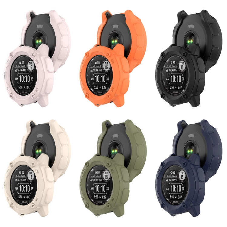 For Garmin Instinct 2X Armor Hollow Watch Protective Case(Green) - Watch Cases by buy2fix | Online Shopping UK | buy2fix