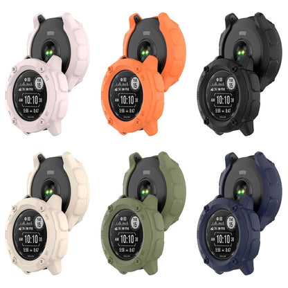 For Garmin Instinct 2X Armor Hollow Watch Protective Case(Green) - Watch Cases by buy2fix | Online Shopping UK | buy2fix