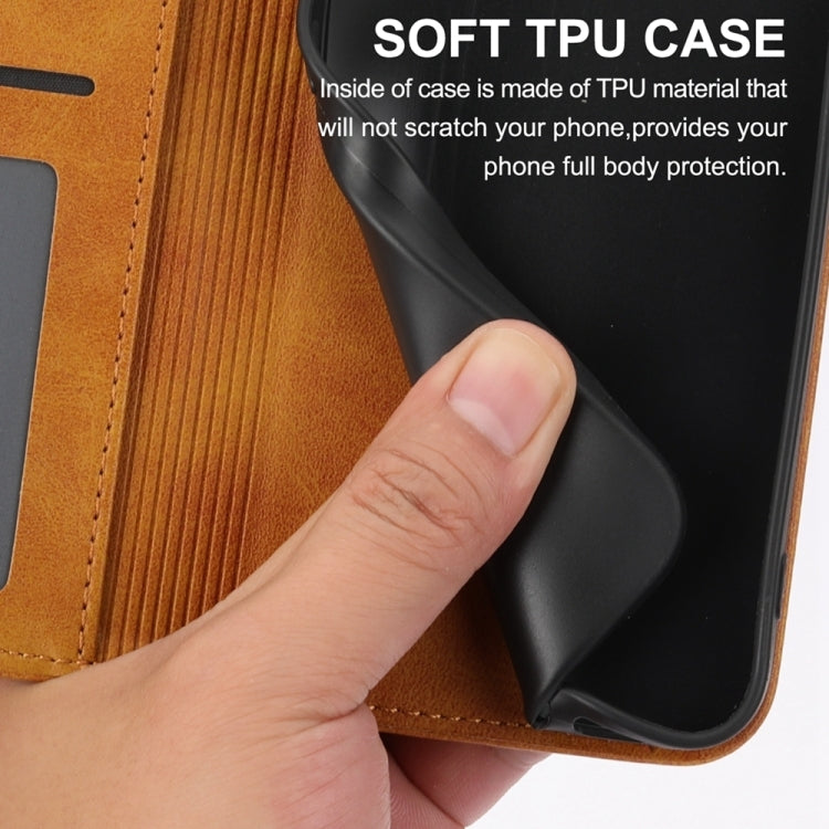 For Xiaomi Redmi Note 13 Pro+ Cubic Grid Calf Texture Magnetic Leather Phone Case(Yellow) - Xiaomi Cases by buy2fix | Online Shopping UK | buy2fix