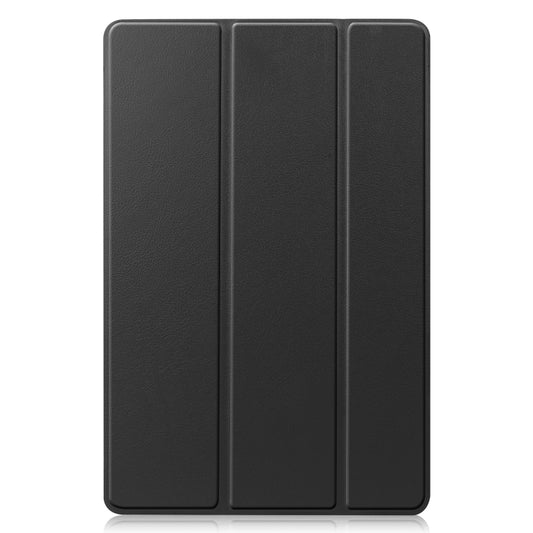 For Samsung Galaxy Tab S9 FE / S10 FE Custer Pure Color 3-Fold Holder Smart Leather Tablet Case(Black) - Galaxy Tab S9 FE by buy2fix | Online Shopping UK | buy2fix