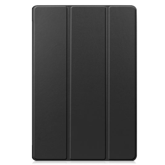 For Samsung Galaxy Tab S9 FE+ / S10+ Custer Pure Color 3-Fold Holder Smart Leather Tablet Case(Black) - Galaxy Tab S9 FE+ by buy2fix | Online Shopping UK | buy2fix