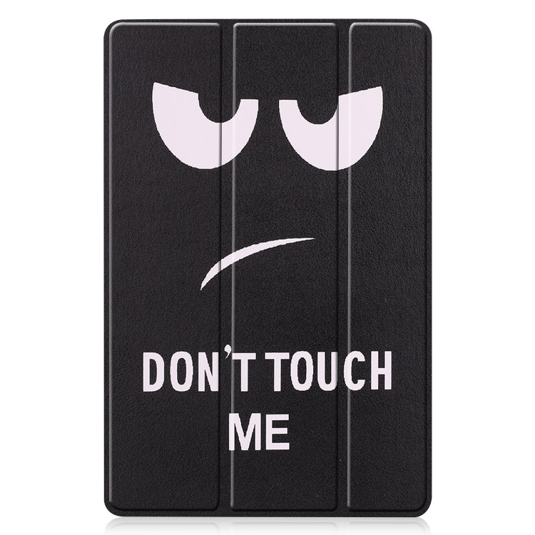 For Samsung Galaxy Tab S9 FE / S10 FE Custer Painted 3-Fold Holder Smart Leather Tablet Case(Big Eye Me) - Galaxy Tab S9 FE by buy2fix | Online Shopping UK | buy2fix