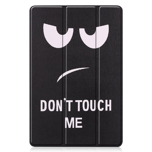 For Samsung Galaxy Tab S9 FE / S10 FE Custer Painted 3-Fold Holder Smart Leather Tablet Case(Big Eye Me) - Galaxy Tab S9 FE by buy2fix | Online Shopping UK | buy2fix