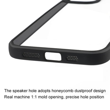 For iPhone 16 Pro Max Frosted TPU + Transparent PC Phone Case(Black) by buy2fix