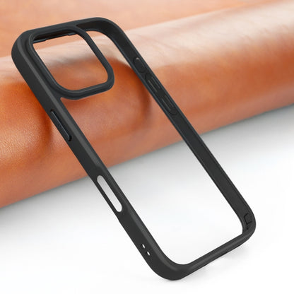 For iPhone 16 Pro Max Frosted TPU + Transparent PC Phone Case(Black) by buy2fix