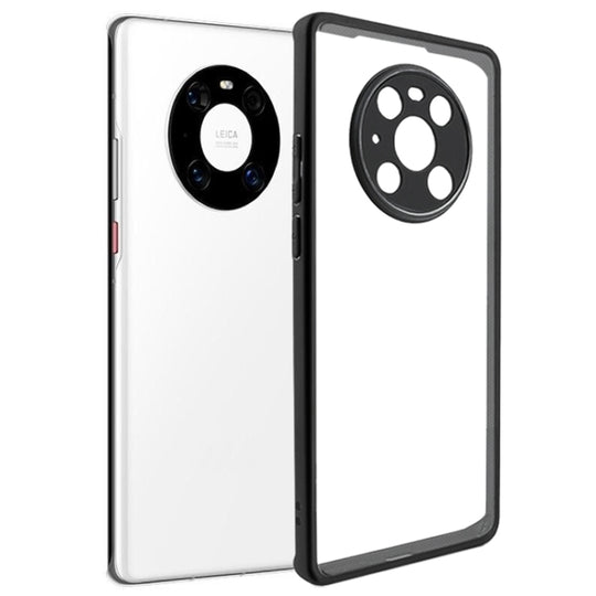 For Huawei Mate 40 Pro Frosted TPU + Transparent PC Phone Case(Black)