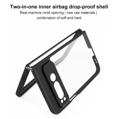 For Google Pixel Fold Frosted TPU + Transparent PC Phone Case(Black) by buy2fix
