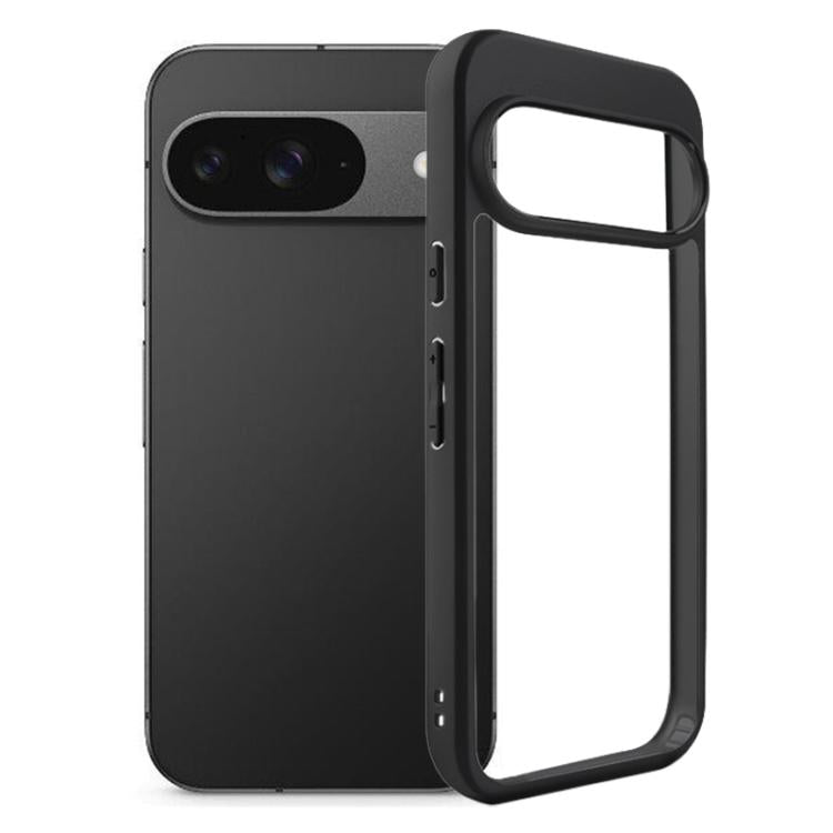 For Google Pixel 10 / 10 Pro Frosted TPU + Transparent PC Phone Case(Black) - Google Cases by buy2fix | Online Shopping UK | buy2fix