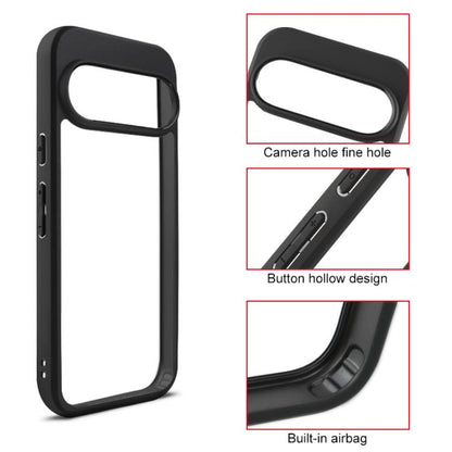 For Google Pixel 10 / 10 Pro Frosted TPU + Transparent PC Phone Case(Black) - Google Cases by buy2fix | Online Shopping UK | buy2fix