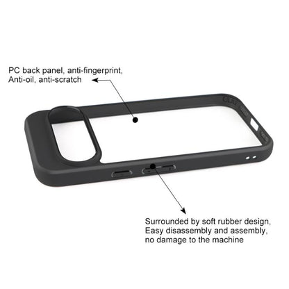 For Google Pixel 10 / 10 Pro Frosted TPU + Transparent PC Phone Case(Black) - Google Cases by buy2fix | Online Shopping UK | buy2fix