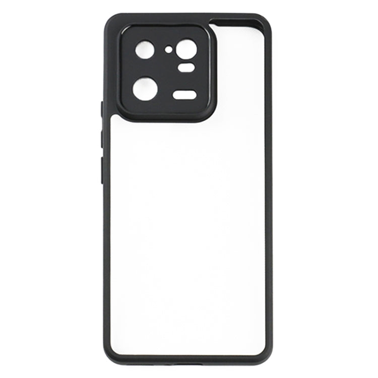 For Xiaomi 13 Pro Frosted TPU + Transparent PC Phone Case(Black) - Xiaomi Cases by buy2fix | Online Shopping UK | buy2fix