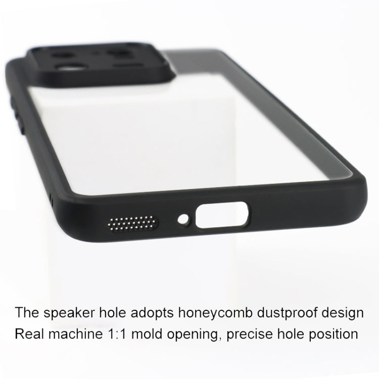 For Xiaomi 13 Pro Frosted TPU + Transparent PC Phone Case(Black) - Xiaomi Cases by buy2fix | Online Shopping UK | buy2fix