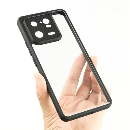For Xiaomi 13 Pro Frosted TPU + Transparent PC Phone Case(Black) - Xiaomi Cases by buy2fix | Online Shopping UK | buy2fix