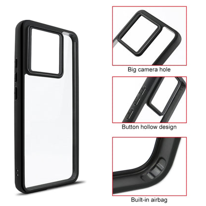 For Xiaomi Redmi K70 / K70S Frosted TPU + Transparent PC Phone Case(Black) - Xiaomi Cases by buy2fix | Online Shopping UK | buy2fix