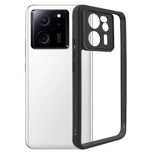 For Xiaomi Redmi K60 Ultra Frosted TPU + Transparent PC Phone Case(Black) - Xiaomi Cases by buy2fix | Online Shopping UK | buy2fix