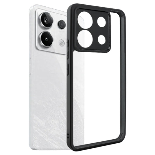 For Xiaomi Redmi Note 13 Pro 5G Frosted TPU + Transparent PC Phone Case(Black) - Xiaomi Cases by buy2fix | Online Shopping UK | buy2fix