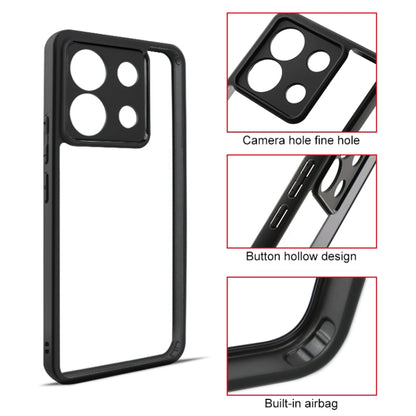 For Xiaomi Redmi Note 13 Pro 5G Frosted TPU + Transparent PC Phone Case(Black) - Xiaomi Cases by buy2fix | Online Shopping UK | buy2fix