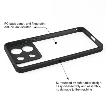 For Xiaomi Redmi Note 13 Pro 5G Frosted TPU + Transparent PC Phone Case(Black) - Xiaomi Cases by buy2fix | Online Shopping UK | buy2fix