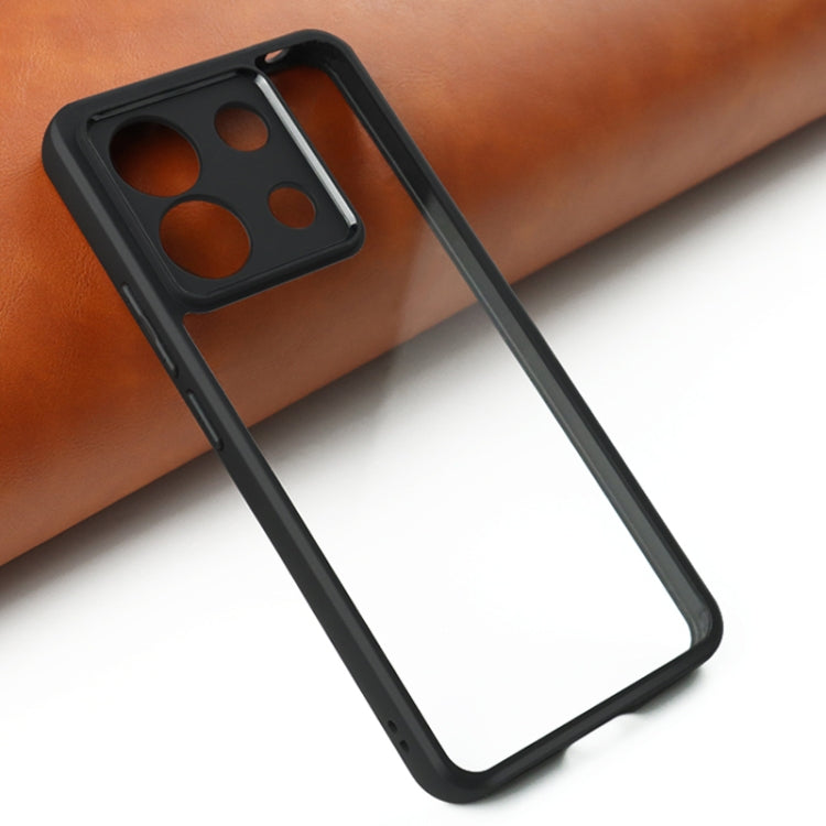 For Xiaomi Redmi Note 13 Pro 5G Frosted TPU + Transparent PC Phone Case(Black) - Xiaomi Cases by buy2fix | Online Shopping UK | buy2fix