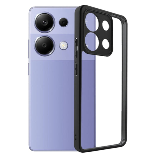 For Xiaomi Redmi Note 13 4G Frosted TPU + Transparent PC Phone Case(Black) - Xiaomi Cases by buy2fix | Online Shopping UK | buy2fix