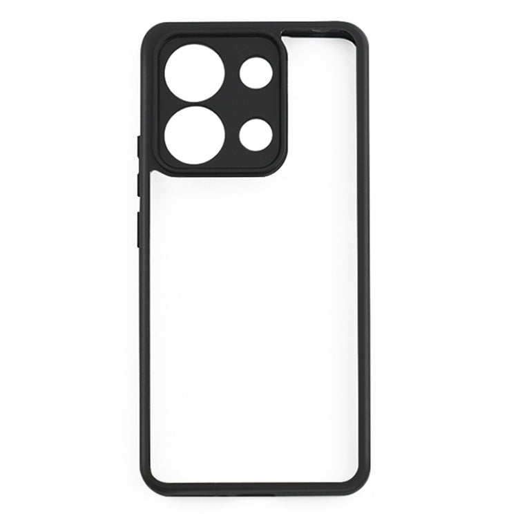For Xiaomi Redmi Note 13 4G Frosted TPU + Transparent PC Phone Case(Black) - Xiaomi Cases by buy2fix | Online Shopping UK | buy2fix