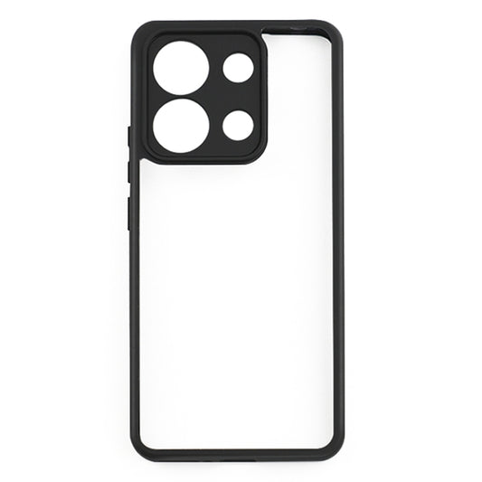 For Xiaomi Redmi Note 13 4G Frosted TPU + Transparent PC Phone Case(Black) - Xiaomi Cases by buy2fix | Online Shopping UK | buy2fix