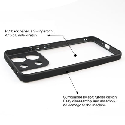 For Xiaomi Redmi Note 13 4G Frosted TPU + Transparent PC Phone Case(Black) - Xiaomi Cases by buy2fix | Online Shopping UK | buy2fix