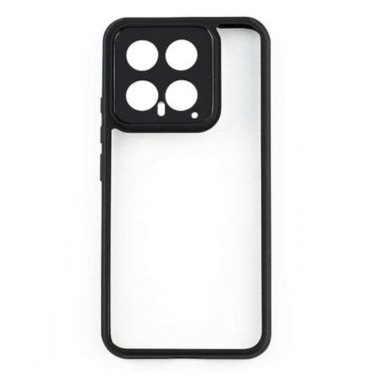 For Xiaomi 14 Frosted TPU + Transparent PC Phone Case(Black) - 14 Cases by buy2fix | Online Shopping UK | buy2fix